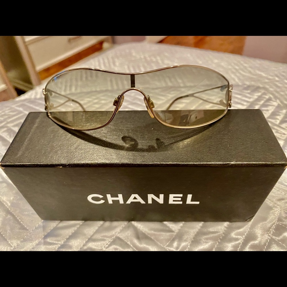 Vintage Chanel CC Logo Swarovski crystal sunglasses